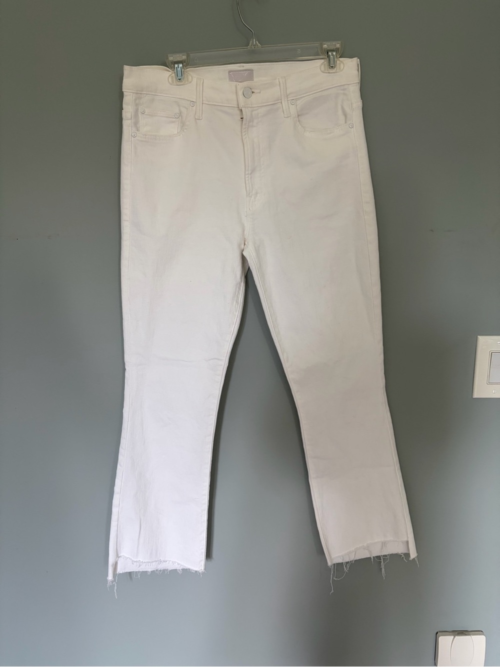 White MOTHER Raw-Hem Women's THE INSIDER STEP FRAY Jeans SZ 30 Never Worn